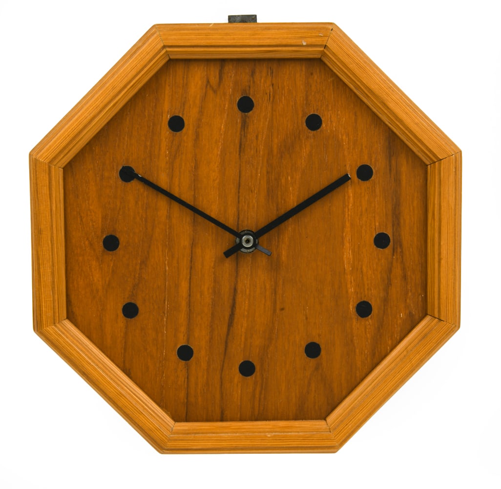 SCANDINAVIAN TEAK WALL CLOCK - 2