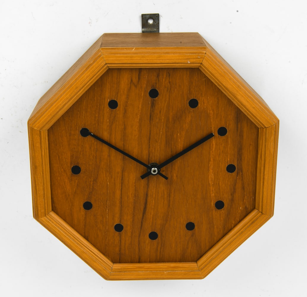SCANDINAVIAN TEAK WALL CLOCK - 3