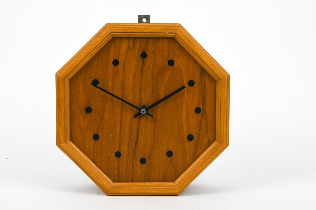 SCANDINAVIAN TEAK WALL CLOCK - 4