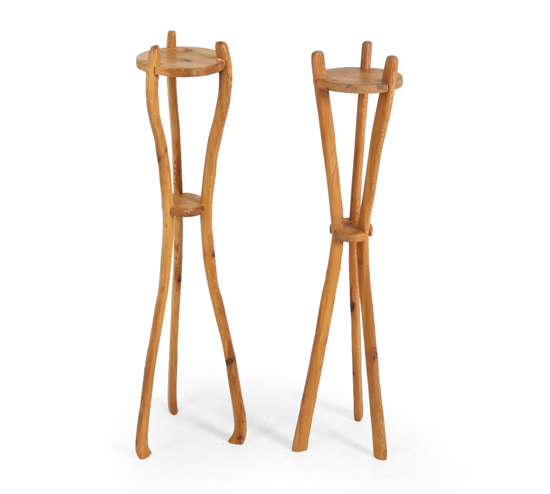 SCANDINAVIAN PINE PLANTER STANDS C. 1970S (1 of 14)