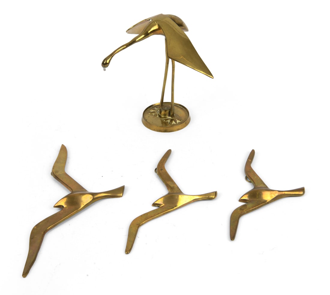SCANDINAVIAN DECORATIVE BRASS BIRD GROUPING (1 of 16)