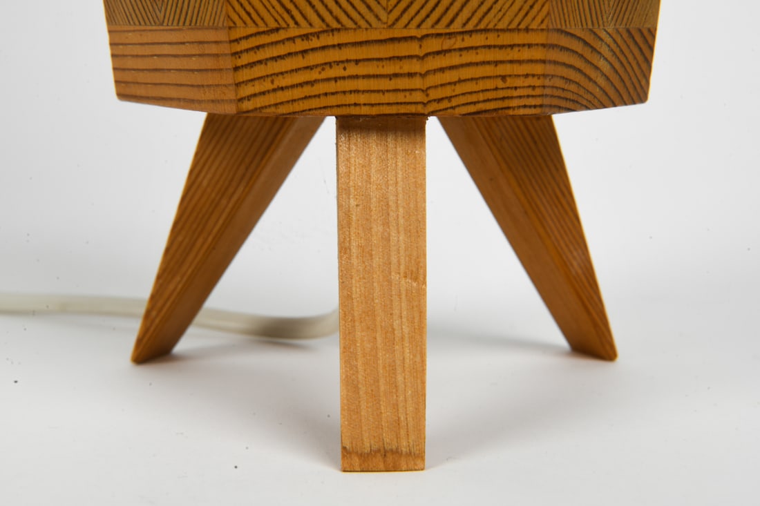 SWEDISH PINE TABLE LAMP C. 1970S - 4