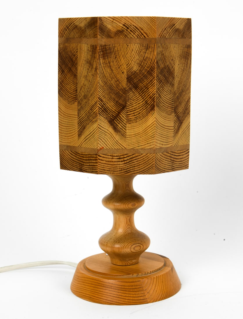 SWEDISH PINE TABLE LAMP C. 1970S - 2