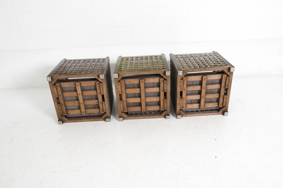 OUTDOOR TEAK PLANTER GROUPING - 13