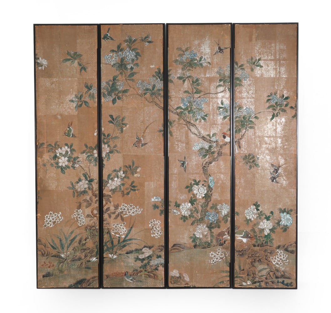 ANTIQUE CHINESE PAINTED SCREEN PANELS (1 of 14)