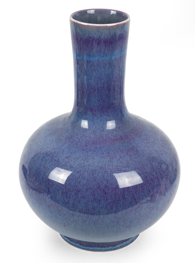 CHINESE PORCELAIN VASE: Dimensions: H 21" x Dia. 14.5". Condition: Hairlines under base. Wear consistent with age.