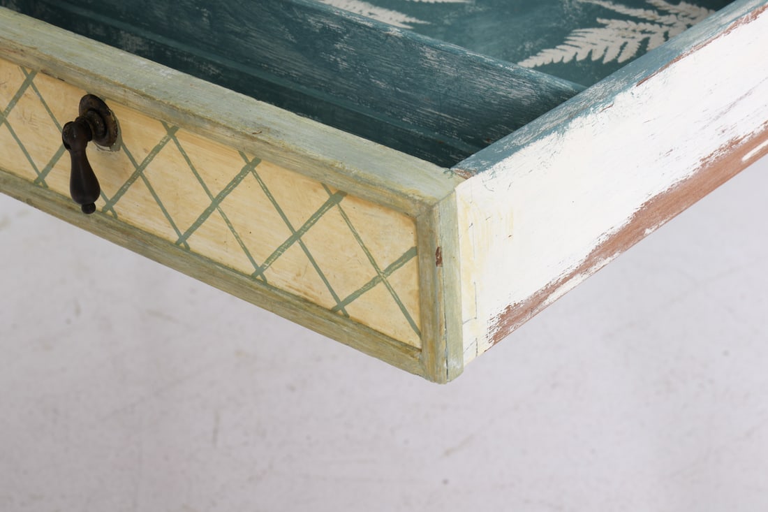 PAINT DECORATED VANITY DESK - 13