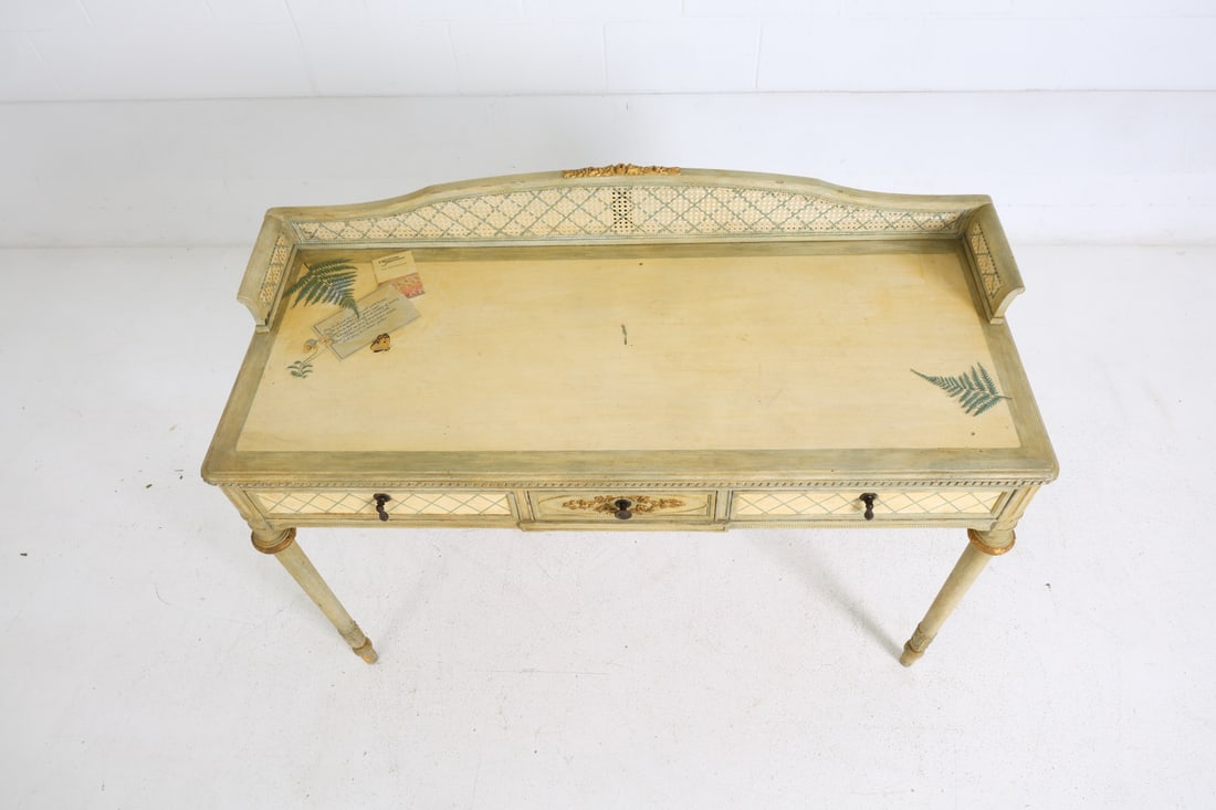 PAINT DECORATED VANITY DESK - 6