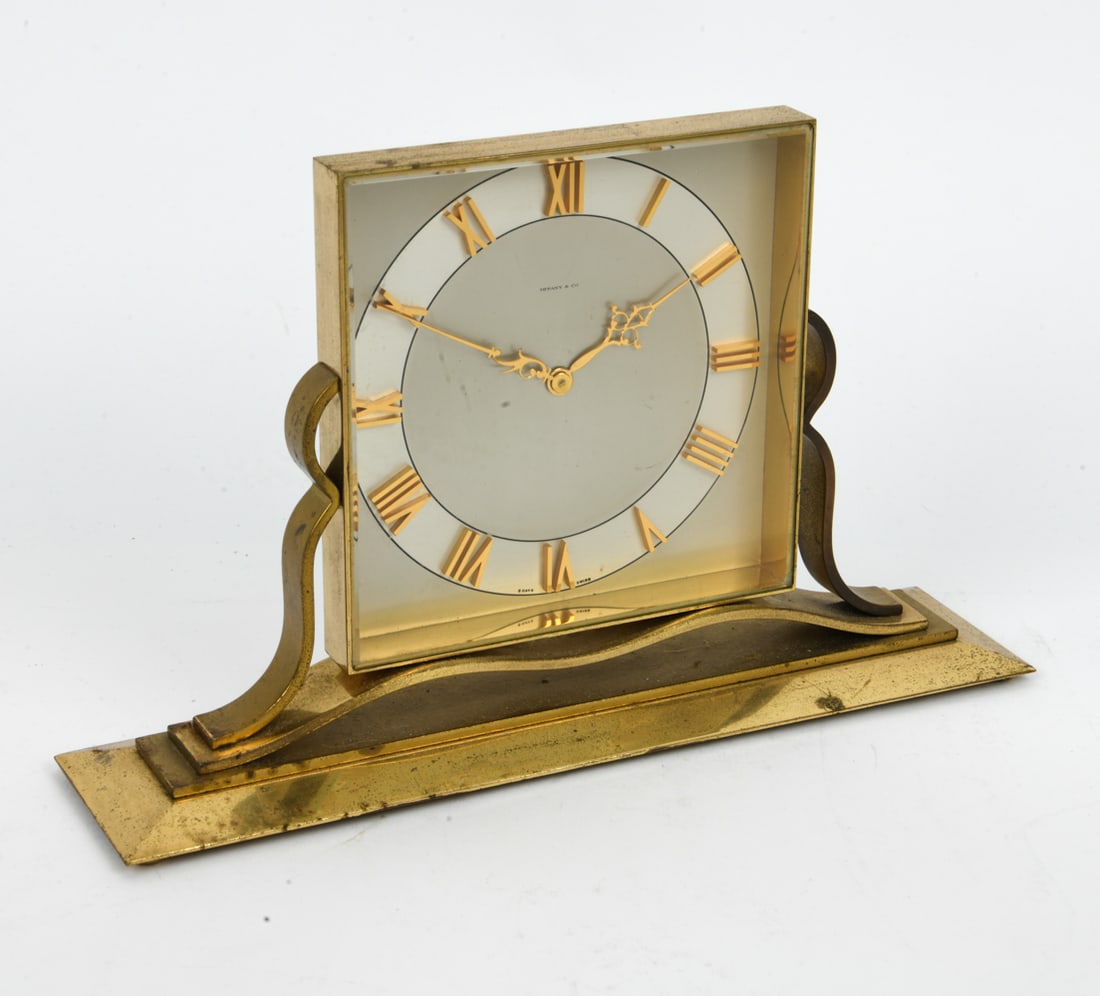 TIFFANY AND CO BRASS CLOCK - 2