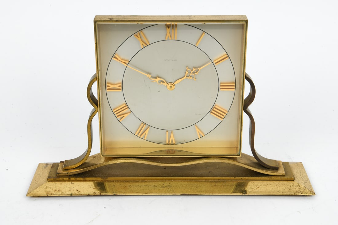 TIFFANY AND CO BRASS CLOCK - 4