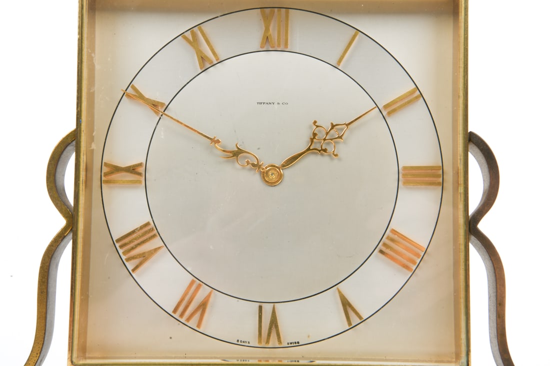 TIFFANY AND CO BRASS CLOCK - 8