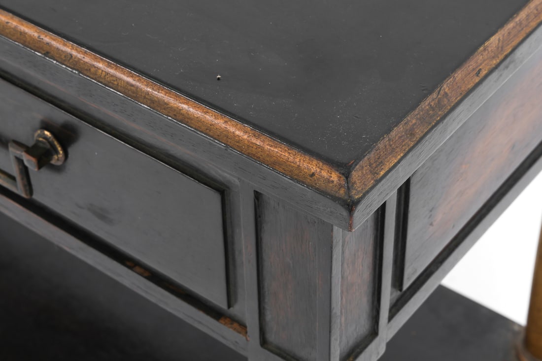 EBONIZED AND GILDED CONSOLE TABLE - 15