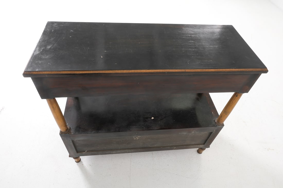 EBONIZED AND GILDED CONSOLE TABLE - 16
