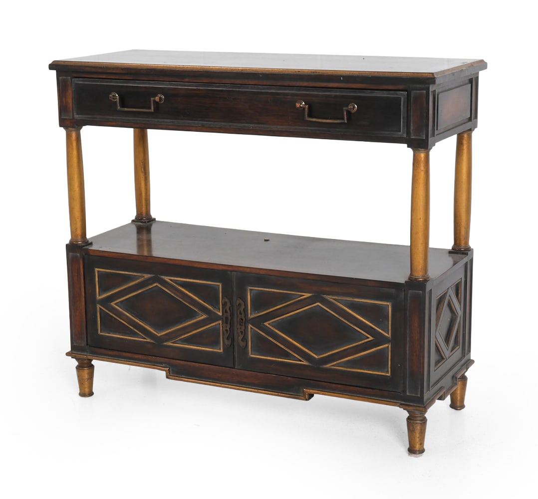 EBONIZED AND GILDED CONSOLE TABLE (1 of 16)