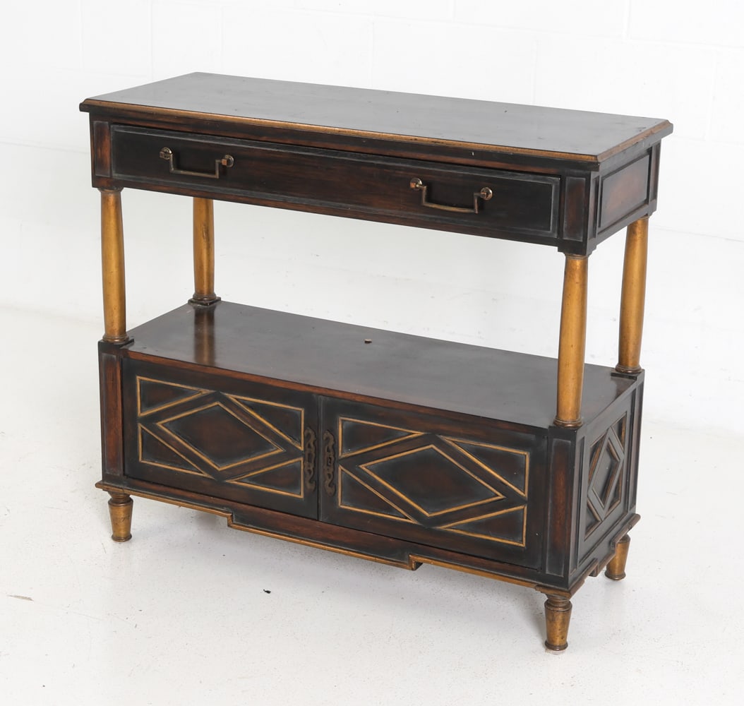 EBONIZED AND GILDED CONSOLE TABLE - 2