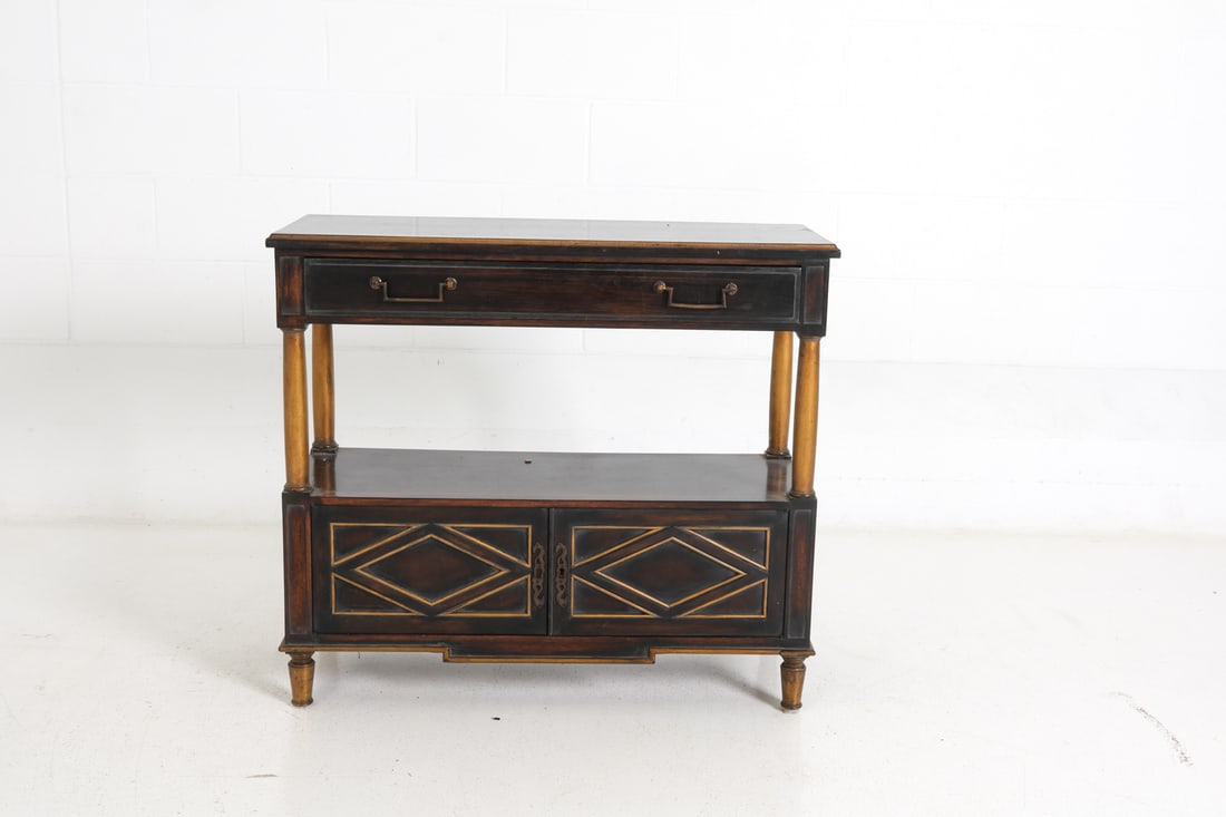 EBONIZED AND GILDED CONSOLE TABLE - 3