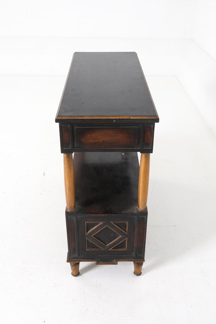EBONIZED AND GILDED CONSOLE TABLE - 5