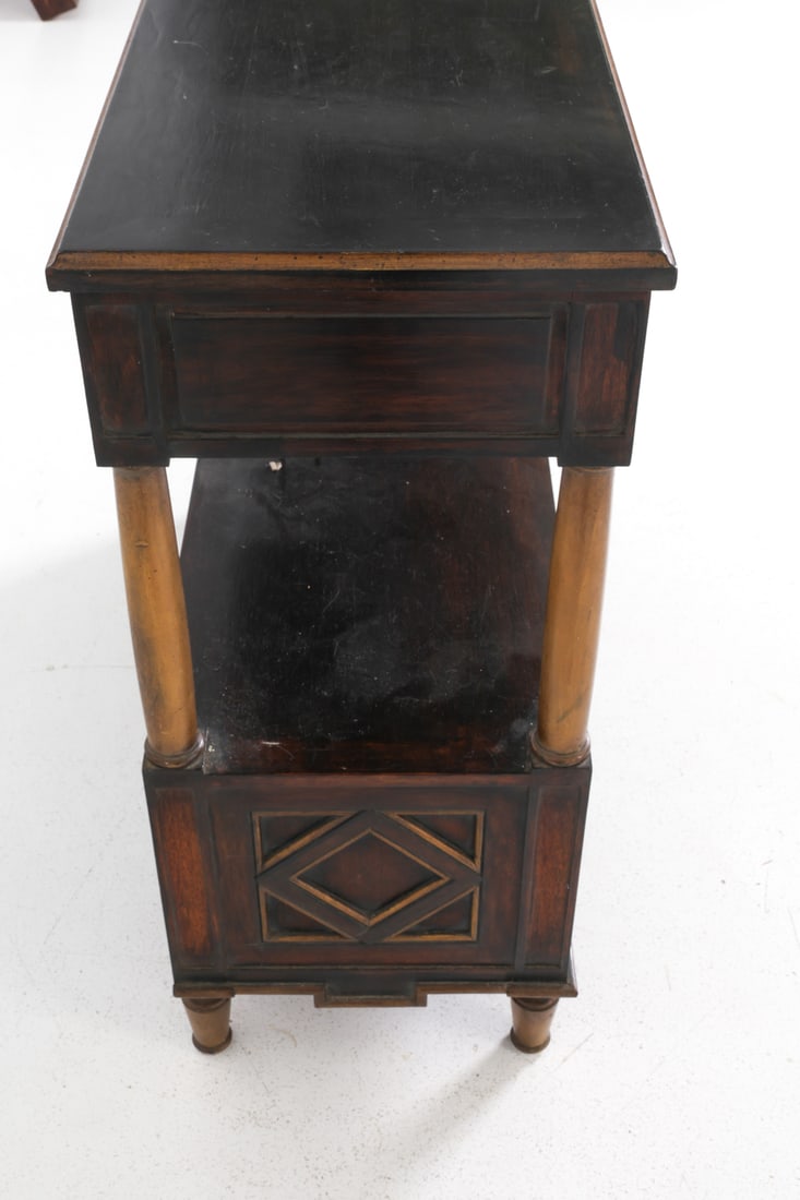 EBONIZED AND GILDED CONSOLE TABLE - 7