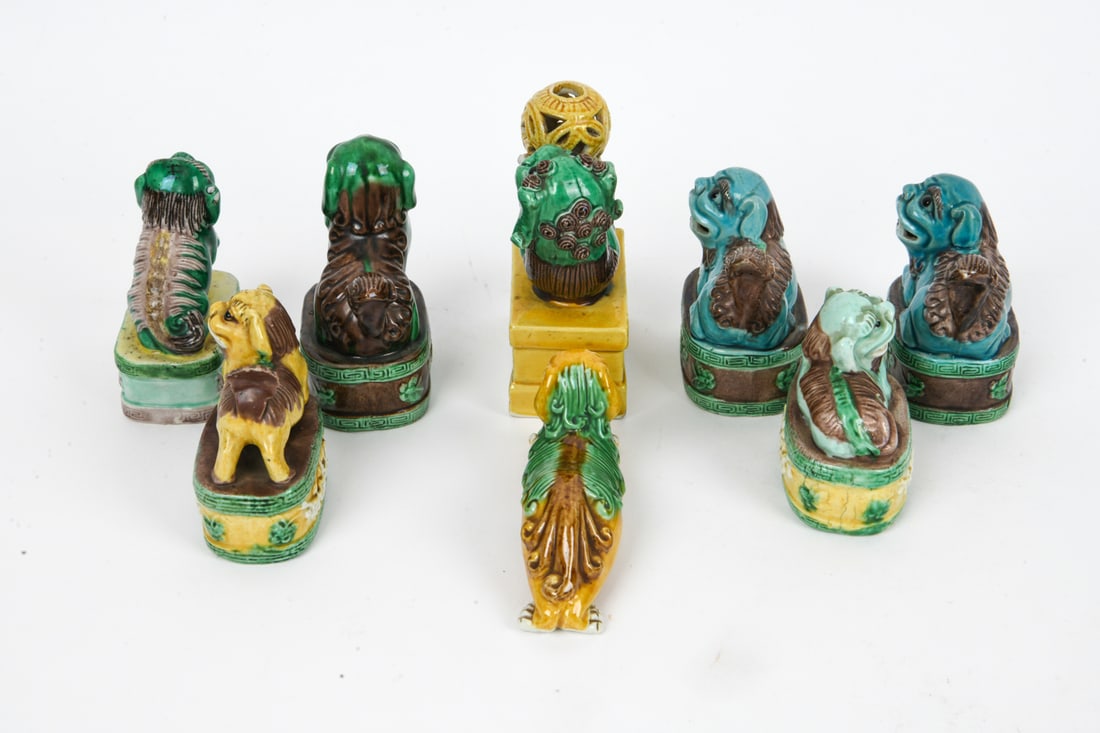 CHINESE CERAMIC FOO LION GROUPING - 13