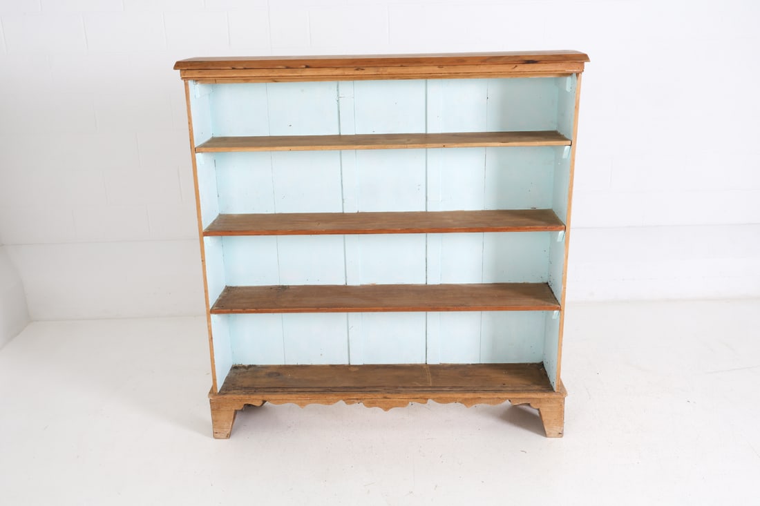 VINTAGE PINE PAINTED BOOKCASE - 4