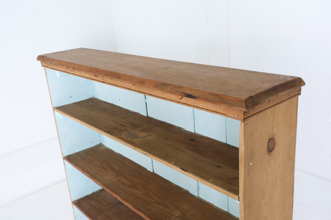 VINTAGE PINE PAINTED BOOKCASE - 6