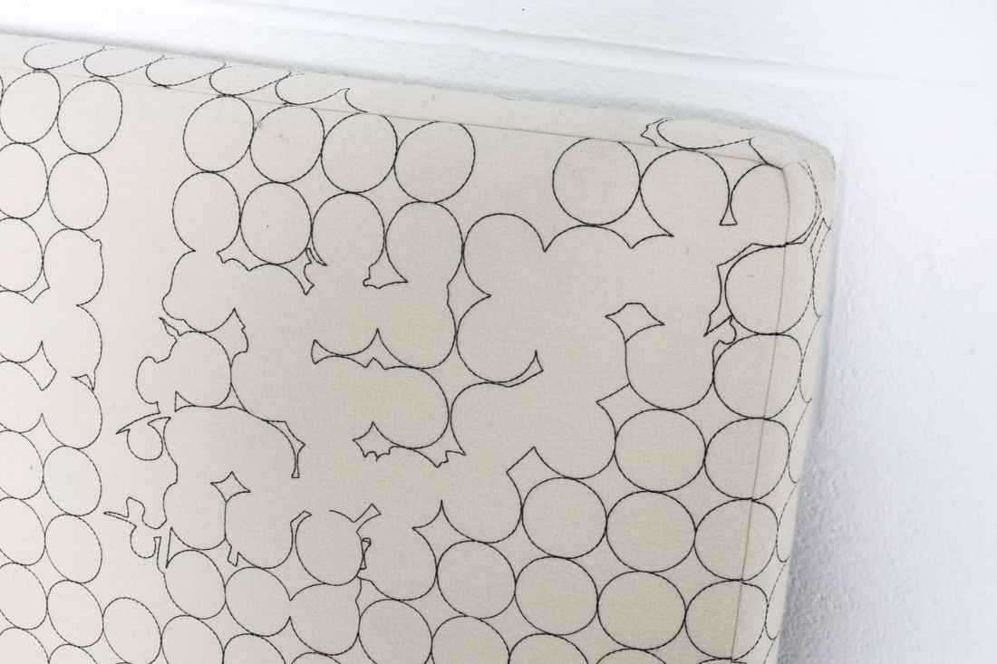 KING SIZE HEADBOARD W EAMES FABRIC - 5