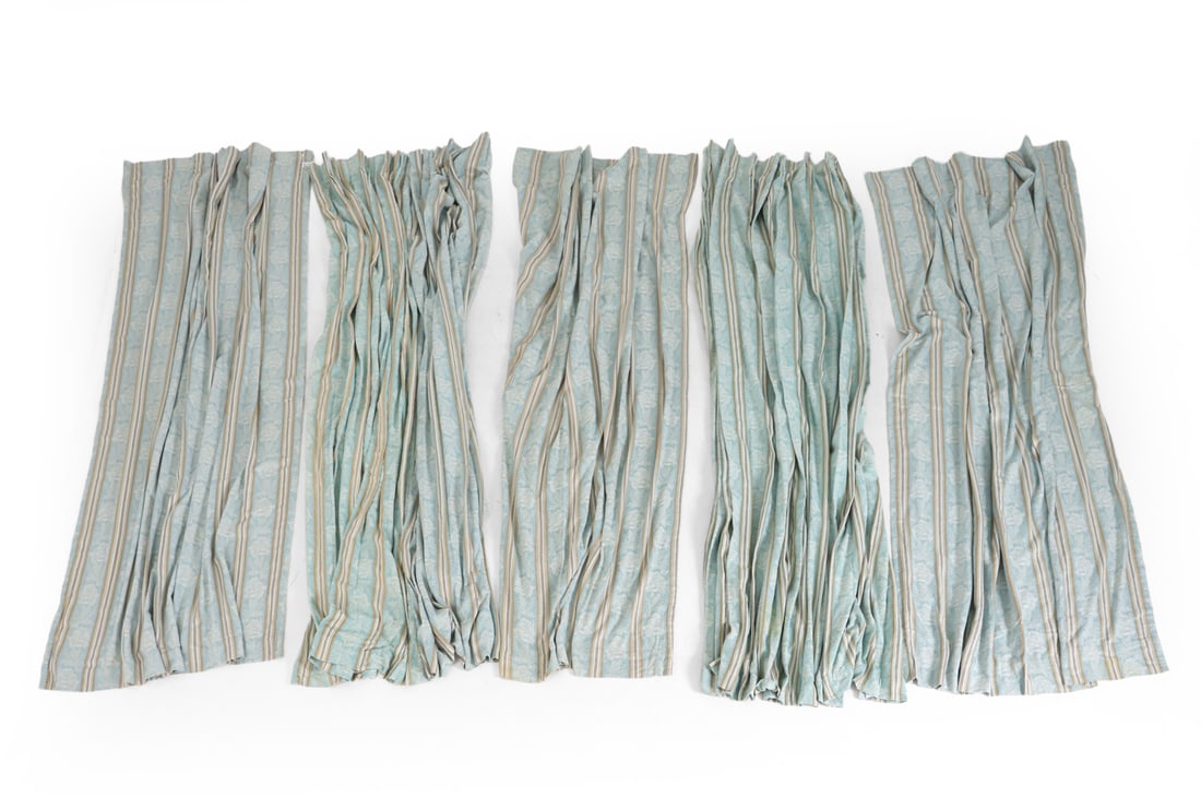 BLUE & YELLOW DRAPERY CURTAINS (1 of 9)