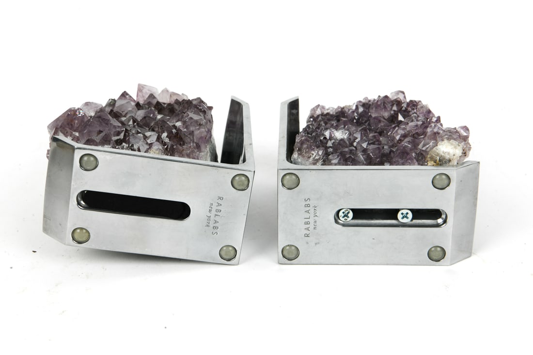 AMETHYST CLUSTER BOOKENDS BY RABLABS NYC - 12