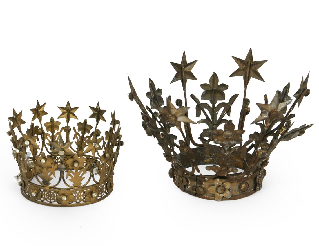 19TH C. ANTIQUE TIN VIRGINS CROWNS (1 of 7)