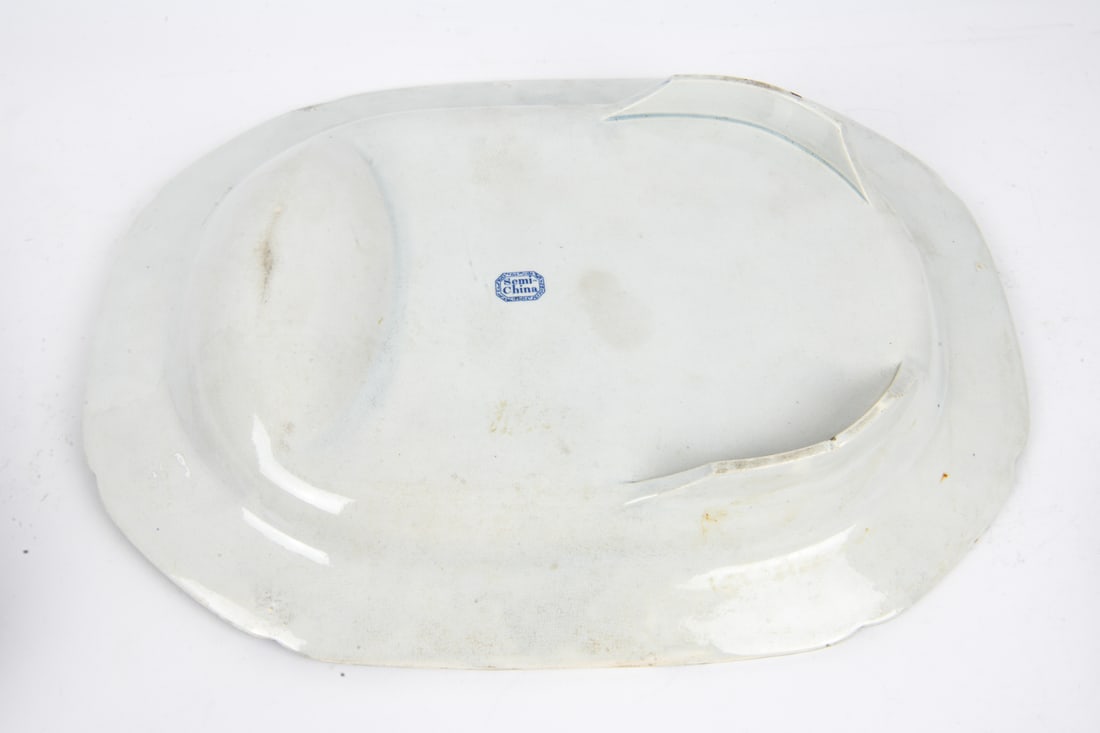 BLUE & WHITE TRANSFERWARE CERAMIC GROUPING - 15