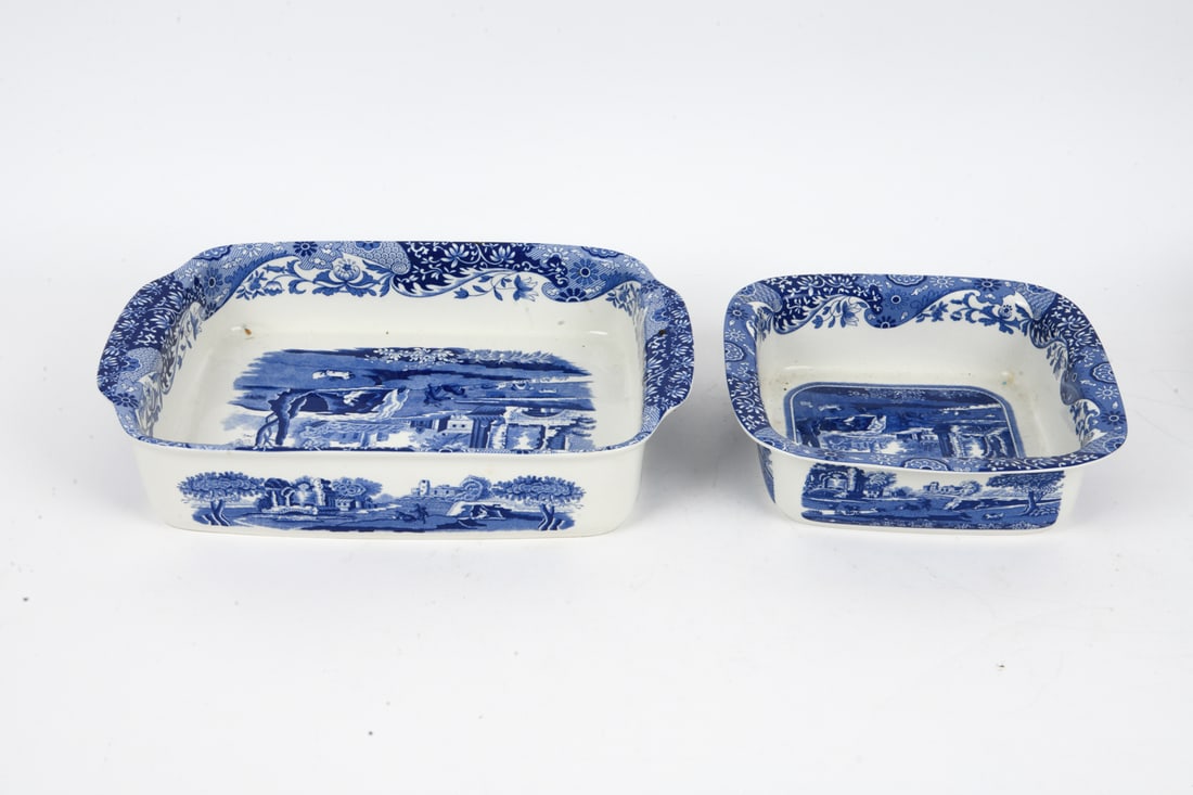 BLUE & WHITE TRANSFERWARE CERAMIC GROUPING - 17