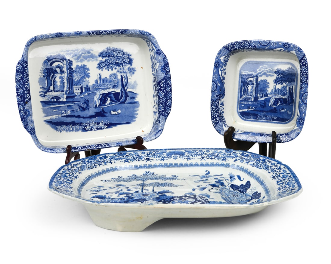 BLUE & WHITE TRANSFERWARE CERAMIC GROUPING (1 of 20)