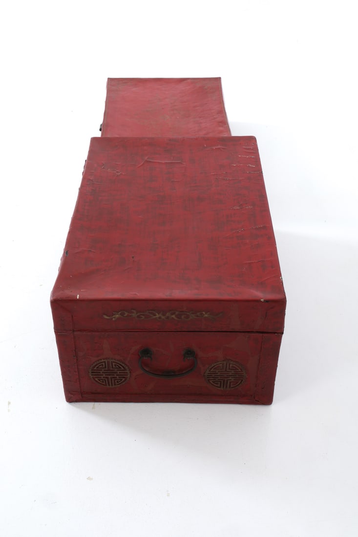 (2) ANTIQUE CHINESE LACQUER BOXES - 12