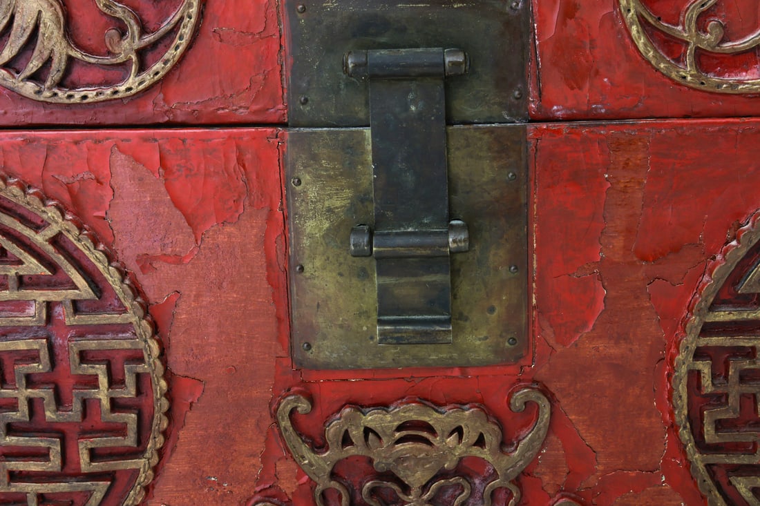 (2) ANTIQUE CHINESE LACQUER BOXES - 8