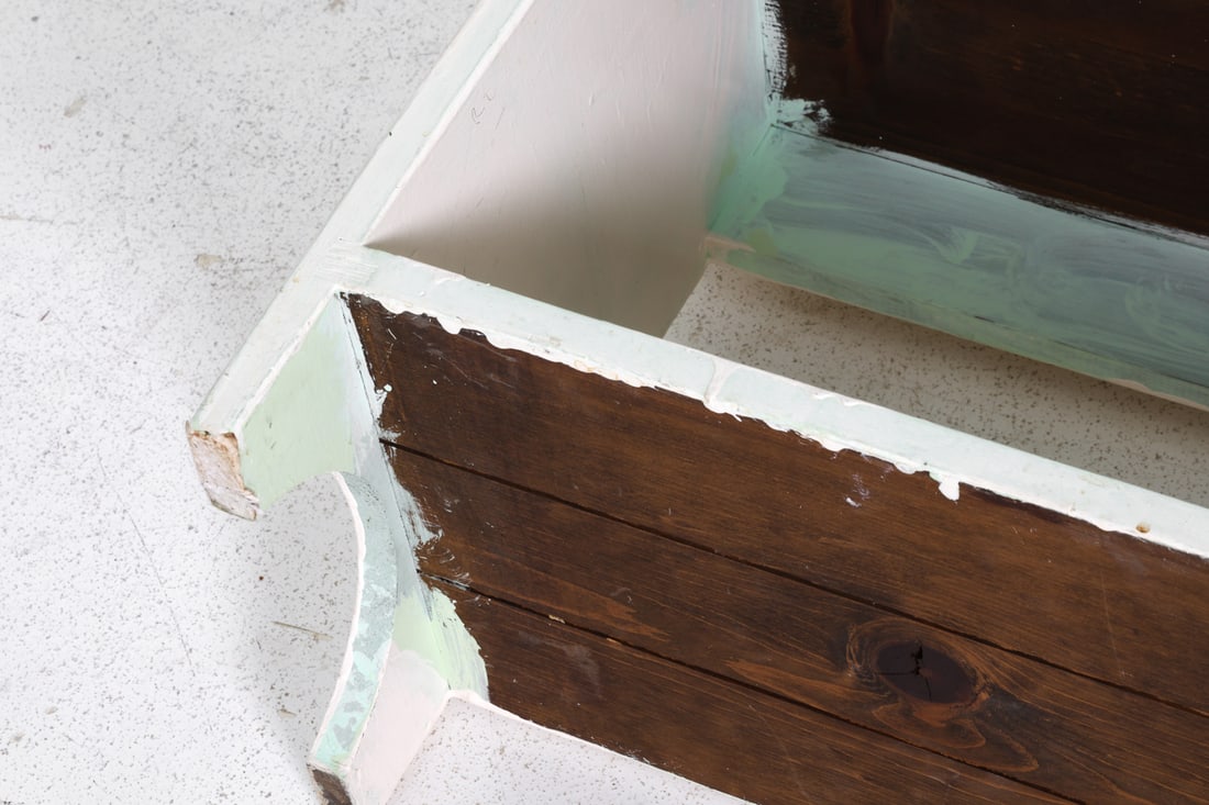 VINTAGE PAINTED BENCH - 13