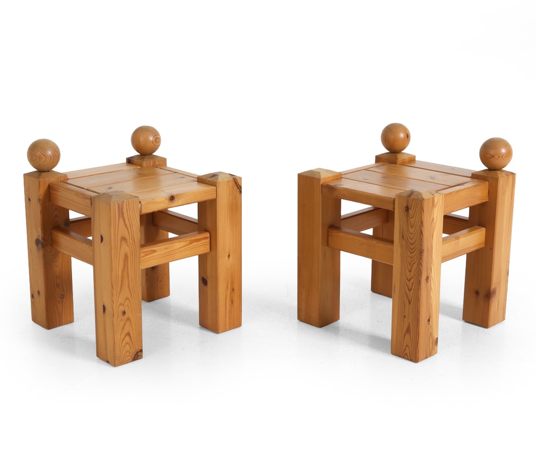PAIR OF DAUMILLER STYLE DANISH PINE NIGHTSTANDS (1 of 14)