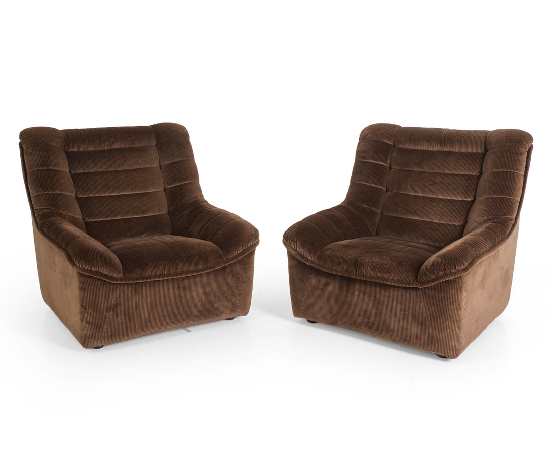 PAIR OF LEMKE GERMAN MODULAR LOUNGE CHAIRS (1 of 15)
