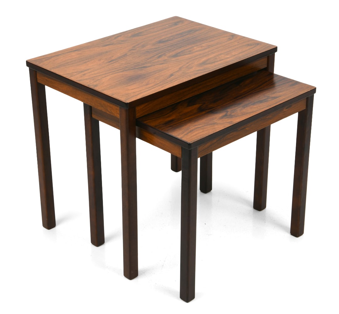 KRISTIANSEN STYLE DANISH ROSEWOOD NESTING TABLES (1 of 17)