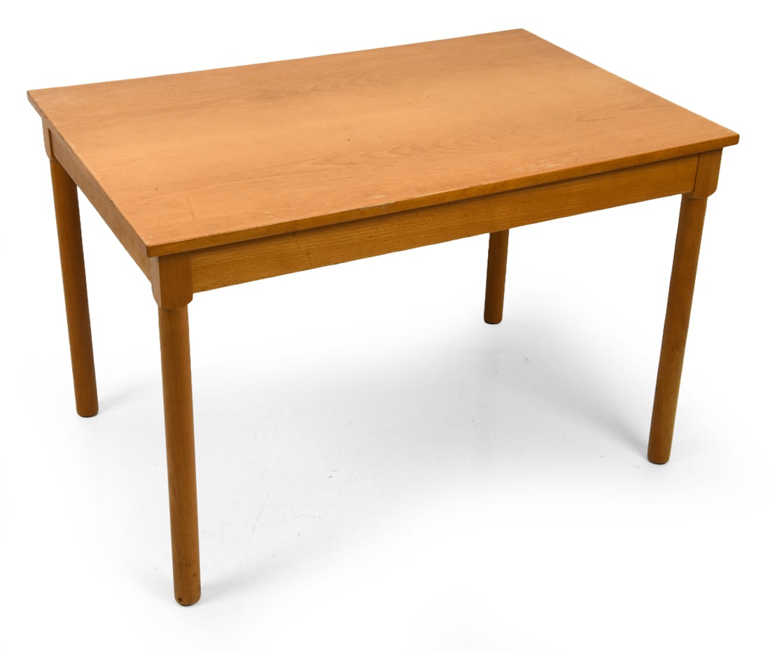 FRITZ HANSEN DANISH BEECH SOFA OR SIDE TABLE 1960S (1 of 15)