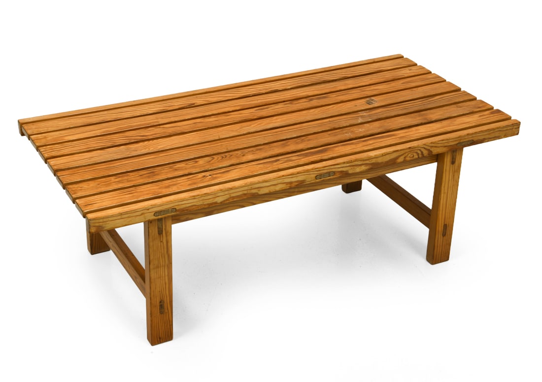 BJARNUMS MOBELFABRIKER SWEDISH PINE BENCH C. 1960S (1 of 14)