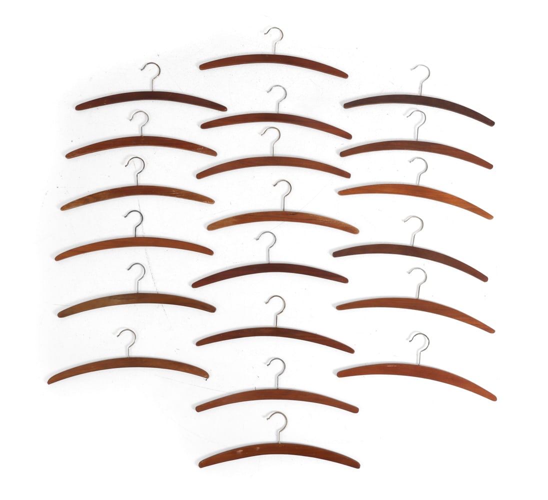 DANISH TEAK CLOTHING HANGERS C. 1960S (1 of 9)