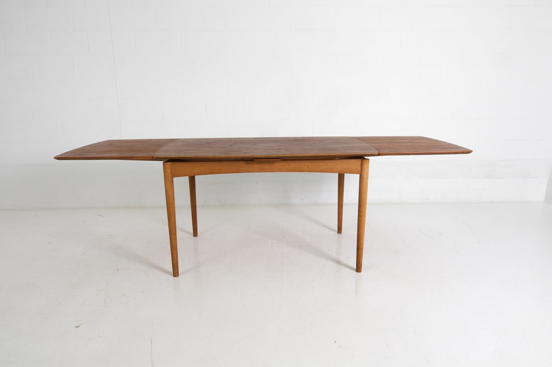 DANISH TEAK EXTENDING DINING TABLE C. 1960S - 5