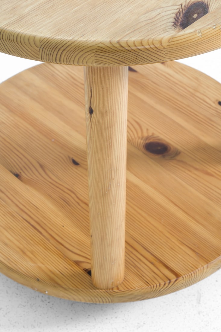 DAUMILLER STYLE DANISH PINE SIDE TABLE C. 1970S - 11