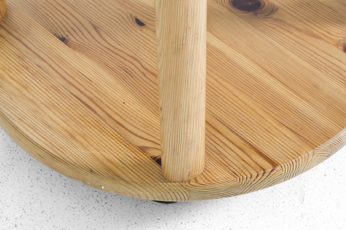 DAUMILLER STYLE DANISH PINE SIDE TABLE C. 1970S - 12