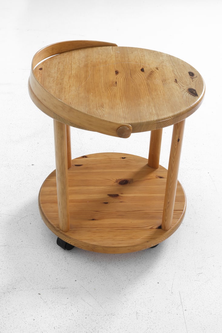 DAUMILLER STYLE DANISH PINE SIDE TABLE C. 1970S - 15