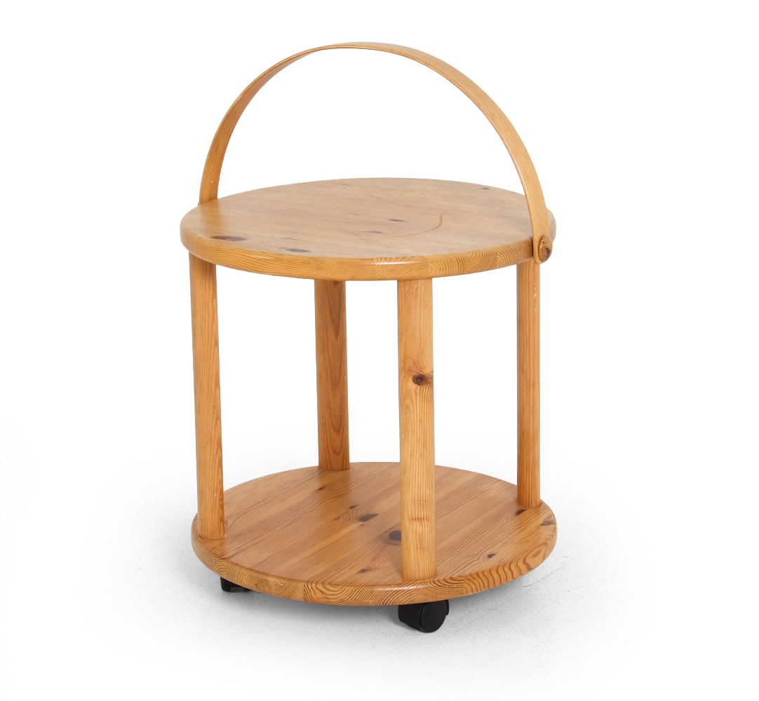 DAUMILLER STYLE DANISH PINE SIDE TABLE C. 1970S (1 of 17)