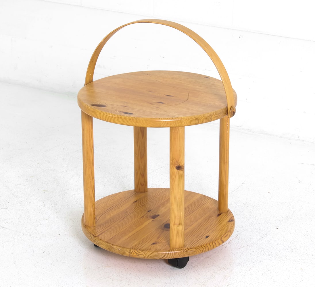 DAUMILLER STYLE DANISH PINE SIDE TABLE C. 1970S - 2
