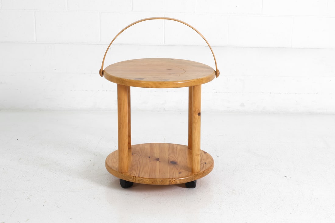 DAUMILLER STYLE DANISH PINE SIDE TABLE C. 1970S - 3
