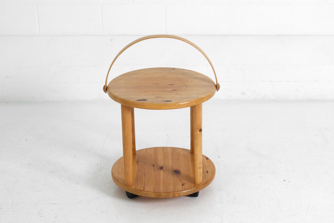 DAUMILLER STYLE DANISH PINE SIDE TABLE C. 1970S - 4