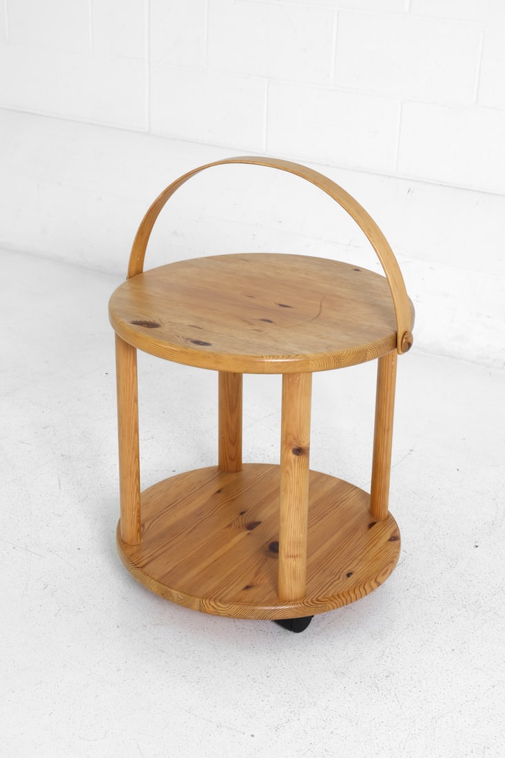 DAUMILLER STYLE DANISH PINE SIDE TABLE C. 1970S - 5